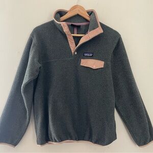 Patagonia Synchilla Gray and Tan Fleece Jacket